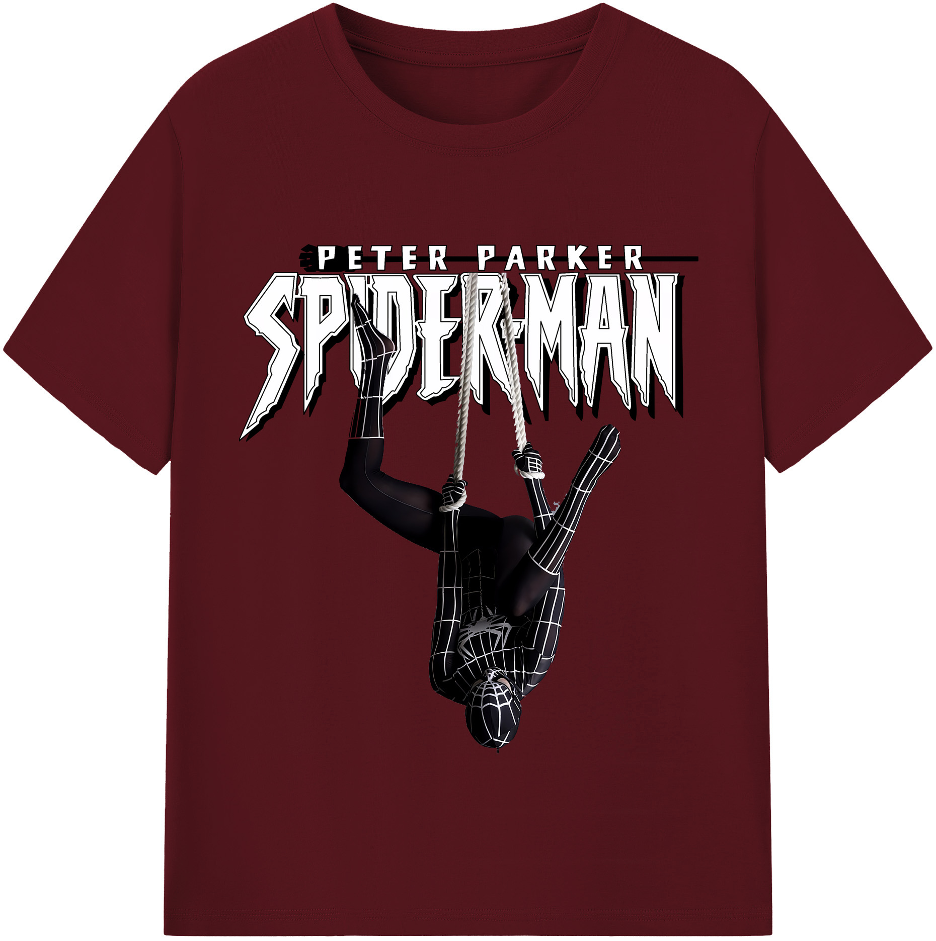 （画像用） Spider Man スパイダーマン 綿100％半袖Tシャツ（フロントプリント）